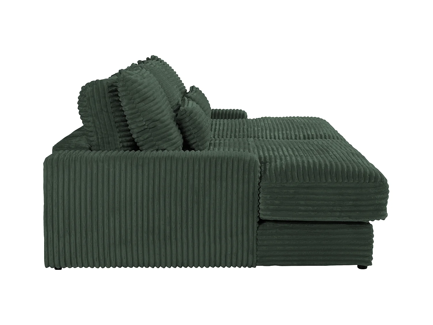 3-personers sofa med dyb sæde i fløjlkordfløjl i mørkegrøn, CALAZO af Pascal Morabito