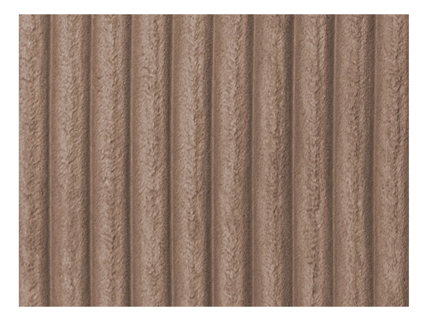 Canapé 3 places confort assise profonde en velours côtelé grosses côtes taupe CALAZO de Pascal Morabito