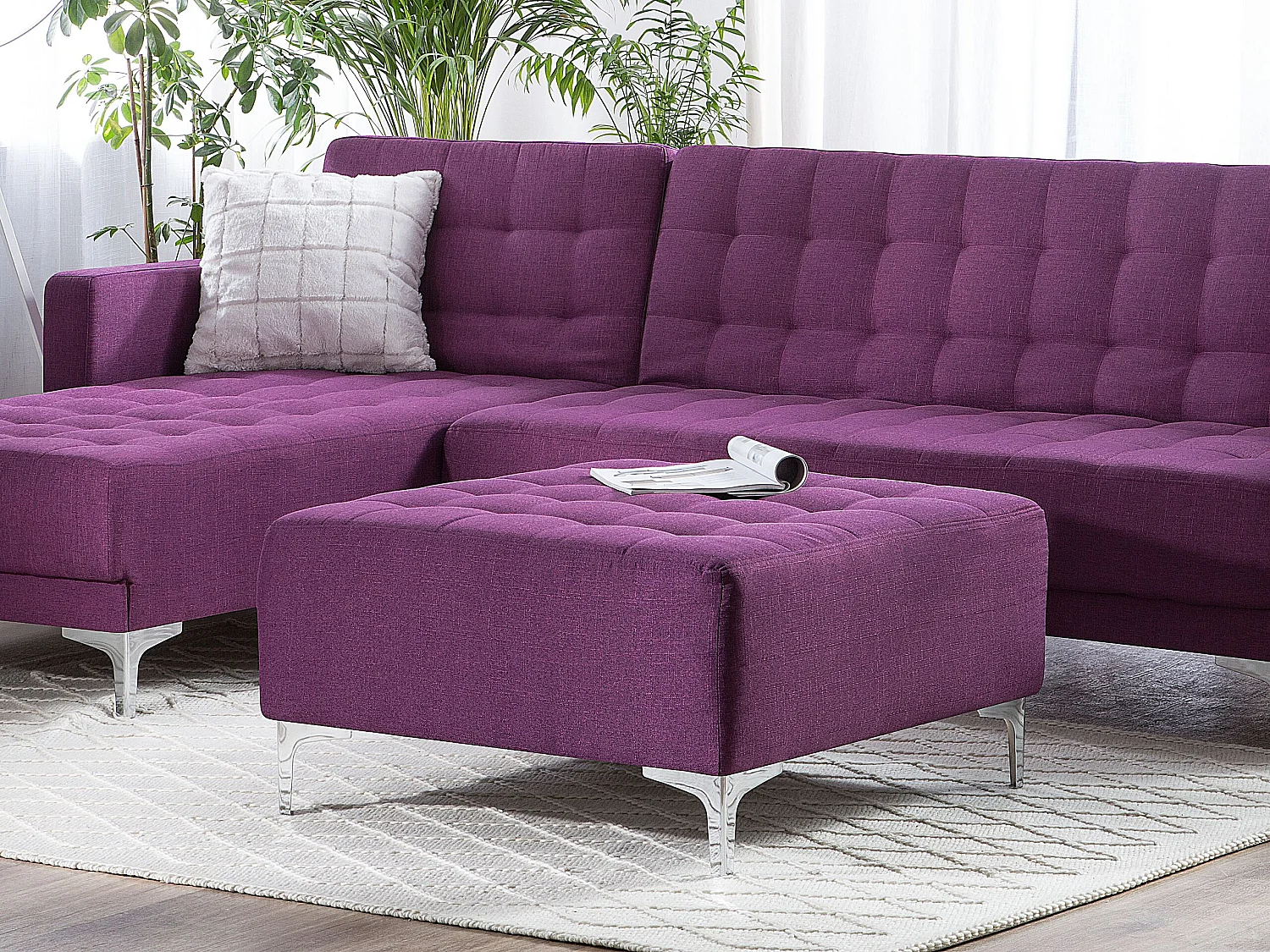 Ottoman ABERDEEN Tissu Violet