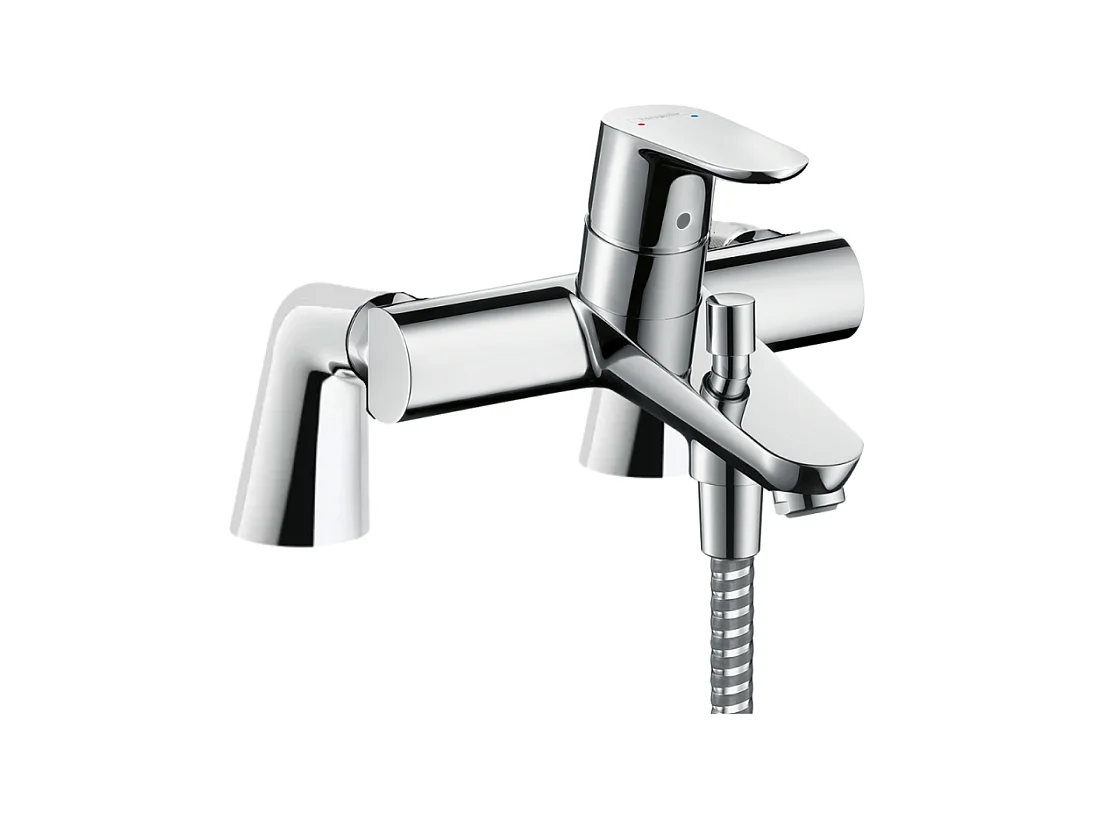 Mitigeur baignoire mécanique HANSGROHE Focus C2 chromé avec colonnettes