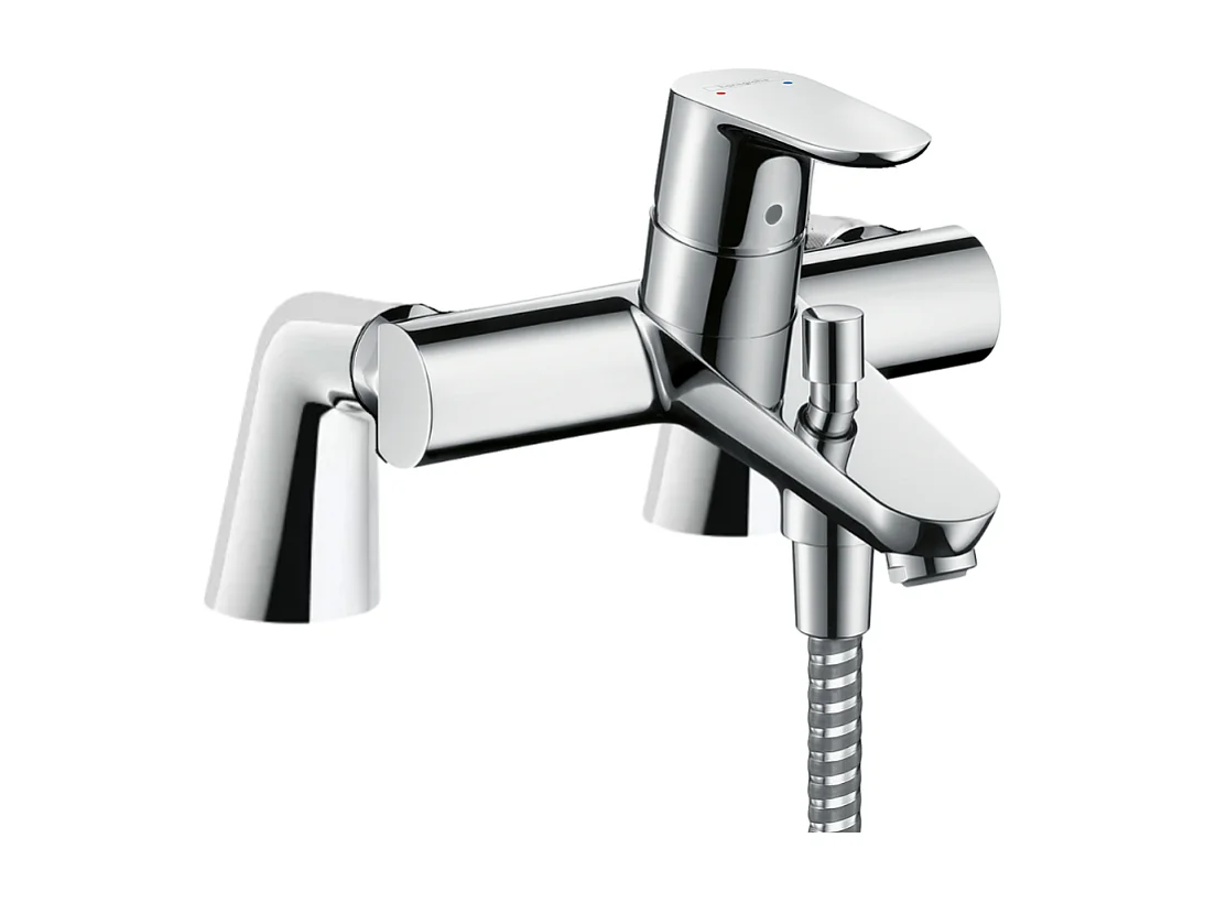Mitigeur baignoire mécanique HANSGROHE Focus C2 chromé avec colonnettes
