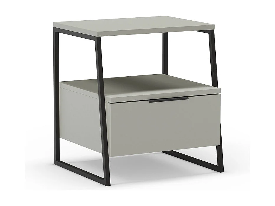 Sway - Table de chevet 1 tiroir en bois et métal  - Vert amande