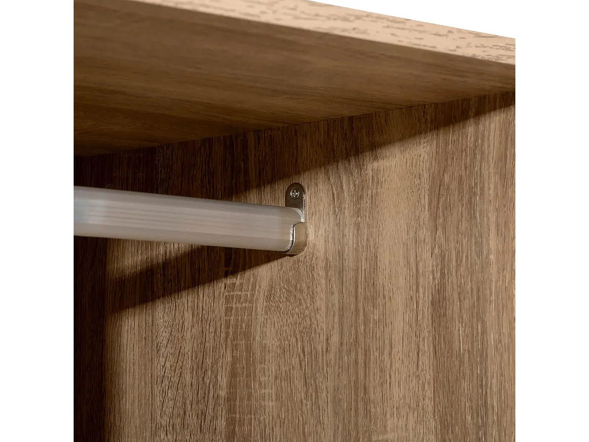 Dressing Penderie 3 Tiroirs "Black Edition" 180cm Naturel