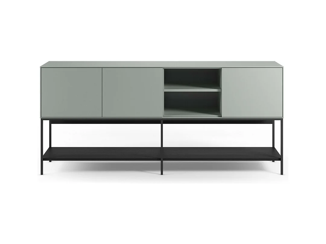 Noxa - Buffet 3 portes en bois et métal L180cm - Vert amande