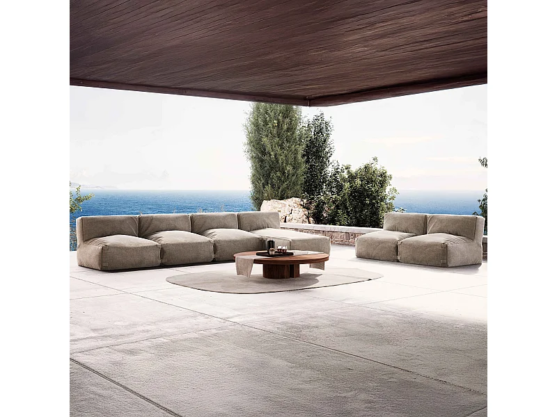 Salon de jardin modulable 6 places beige - Mixi