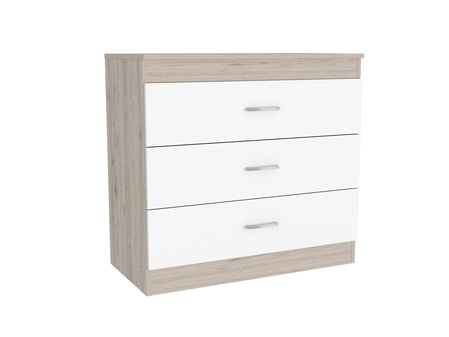 TUHOME CONCEPT Cassettiera Kaia da 107 cm, wengé e rovere miele