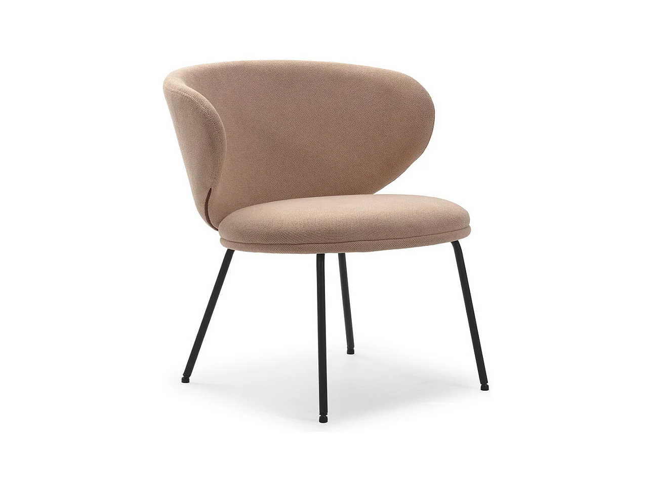 Havel - Fauteuil en tissu et métal - Rose