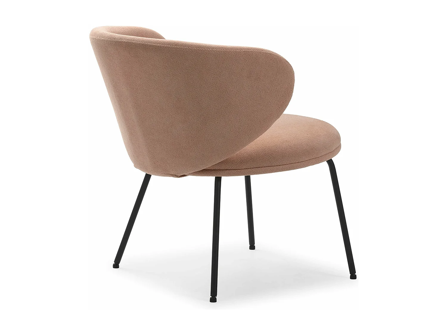 Havel - Fauteuil en tissu et métal - Rose