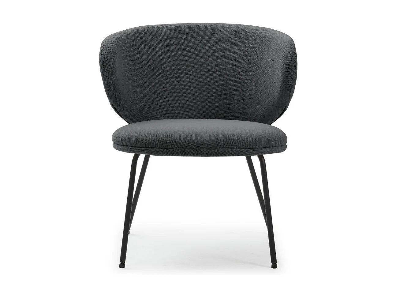 Havel - Fauteuil en tissu et métal - Gris foncé