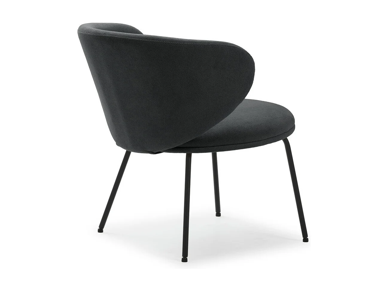 Havel - Fauteuil en tissu et métal - Gris foncé