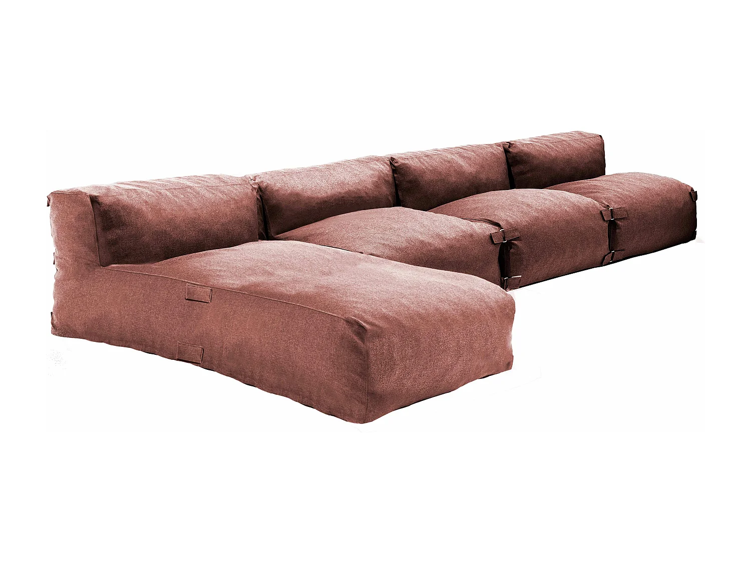 Salon de jardin modulable 4 places terracotta - Mixi