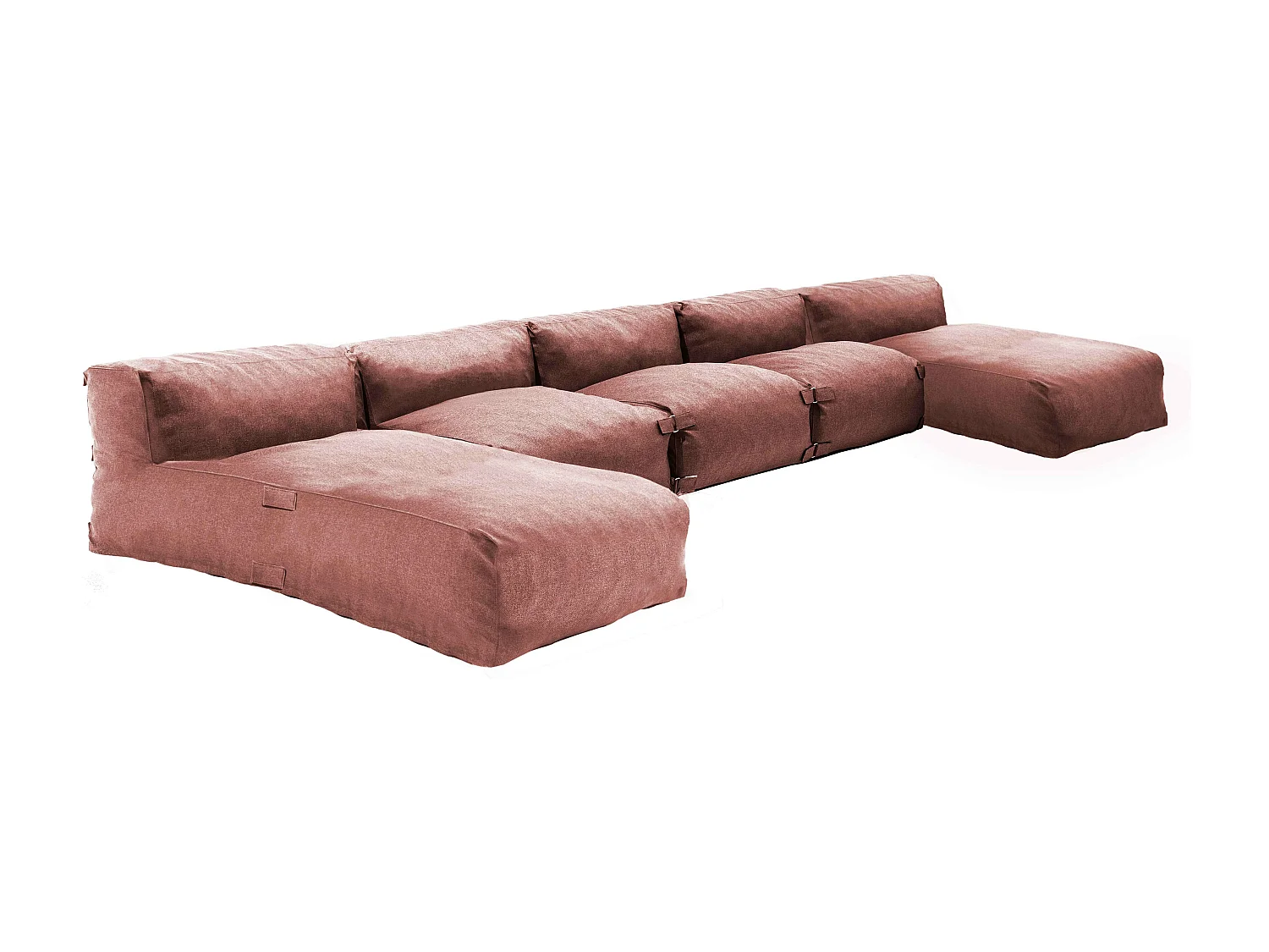 Salon de jardin modulable 5 places terracotta - Mixi