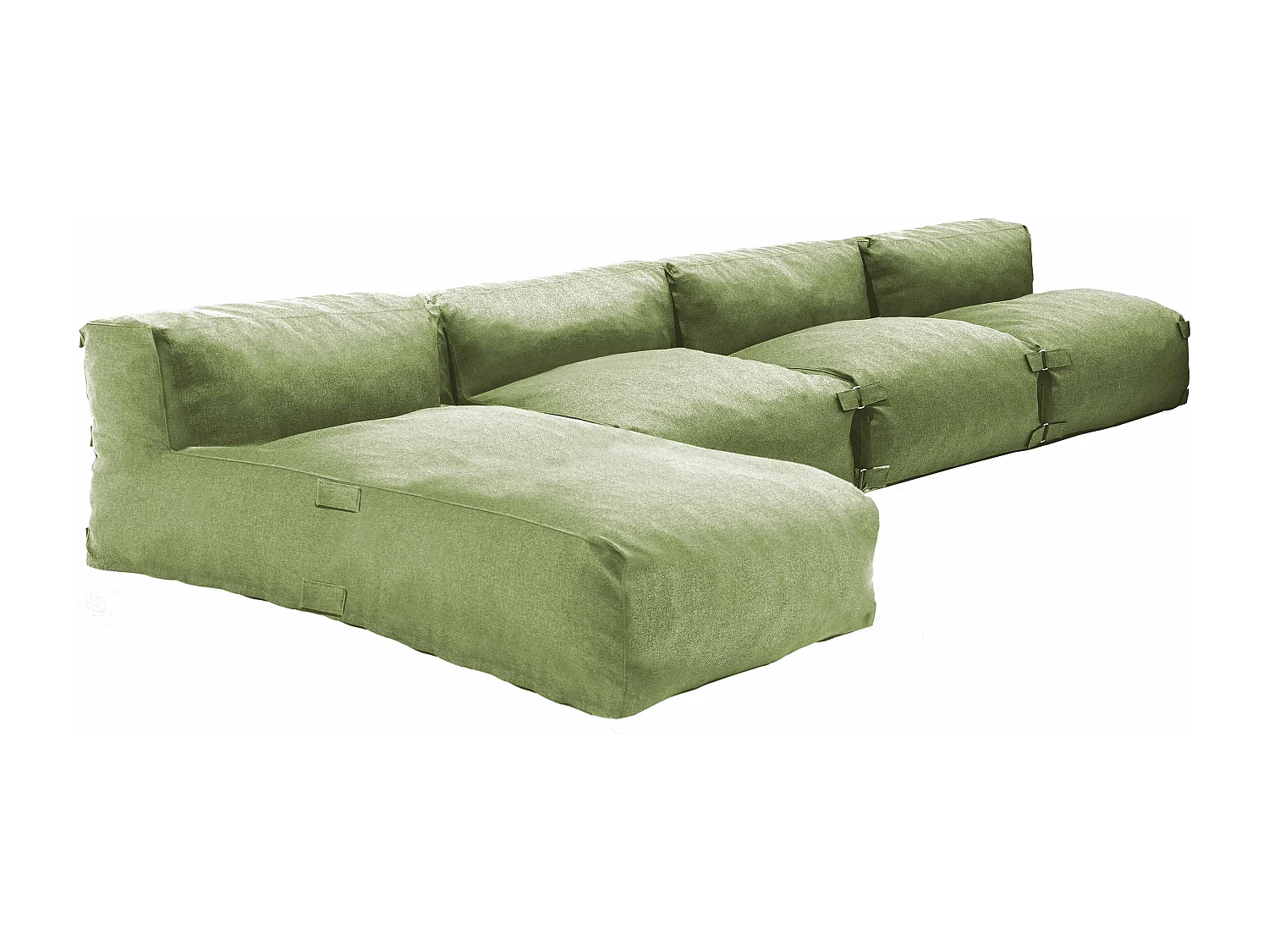 Salon de jardin modulable 4 places vert cactus - Mixi