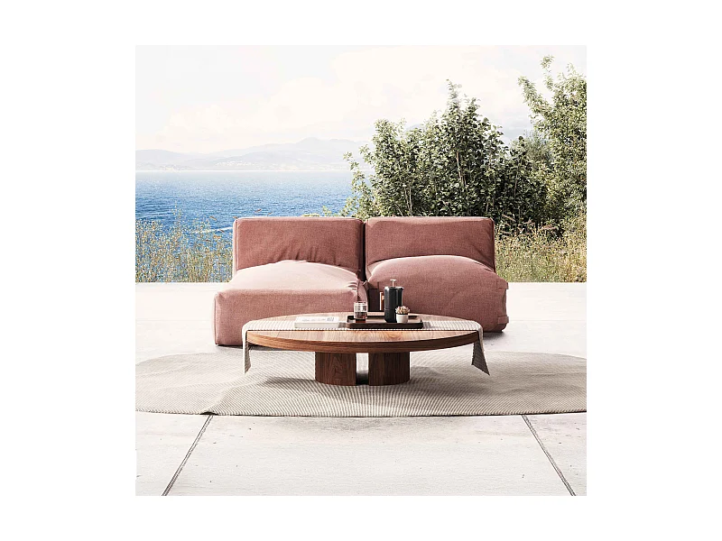 Salon de jardin modulable 2 places terracotta - Mixi