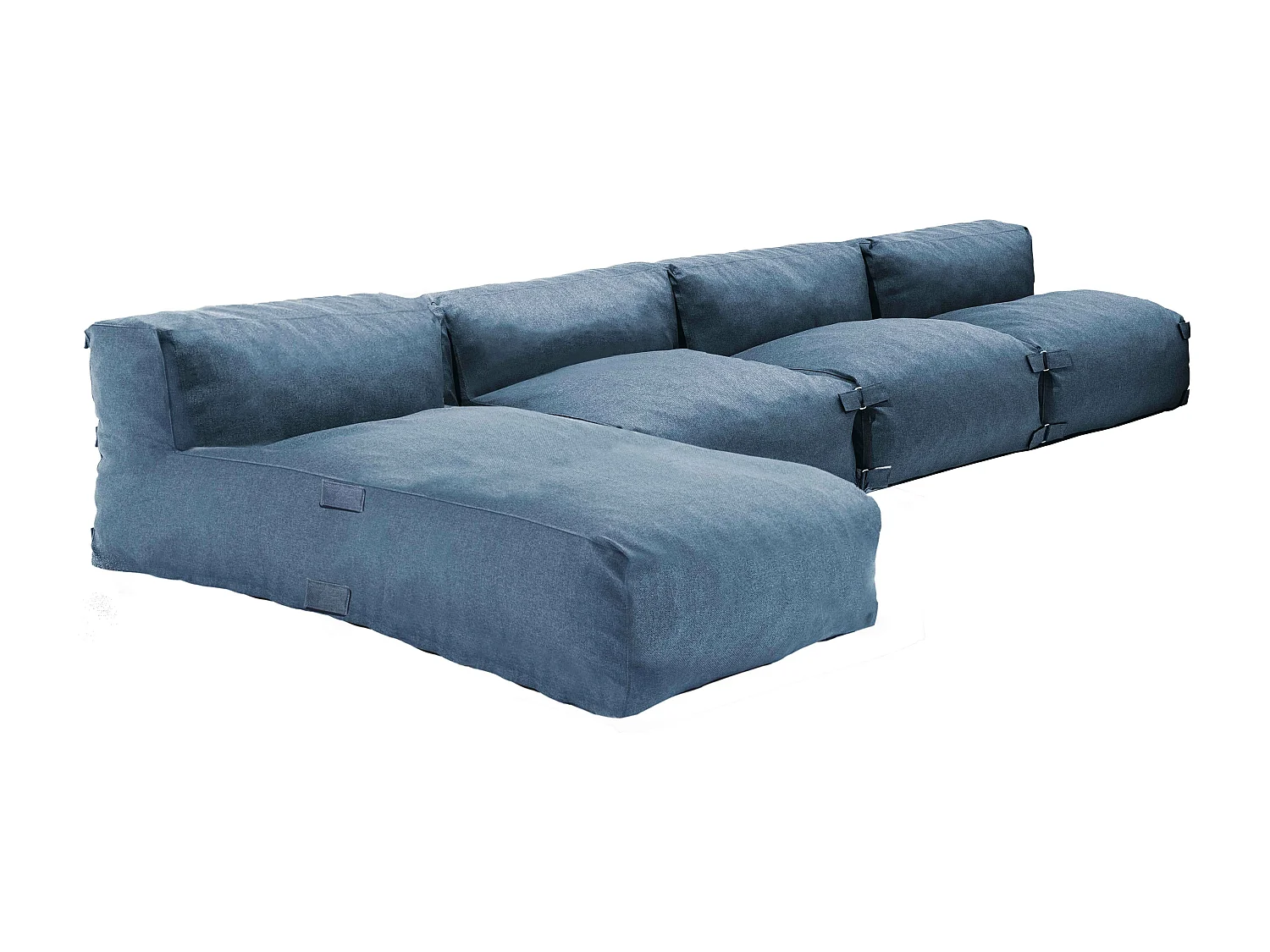 Salon de jardin modulable 4 places bleu pacific - Mixi