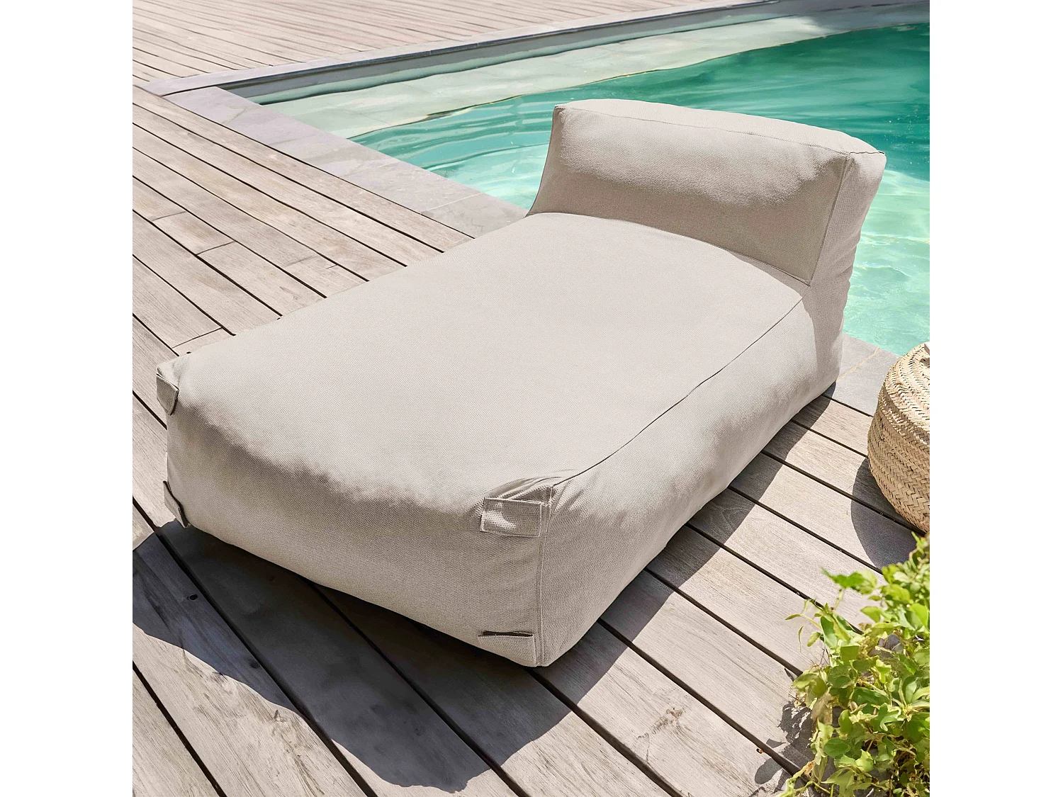 Salon de jardin modulable 2 places beige - Mixi