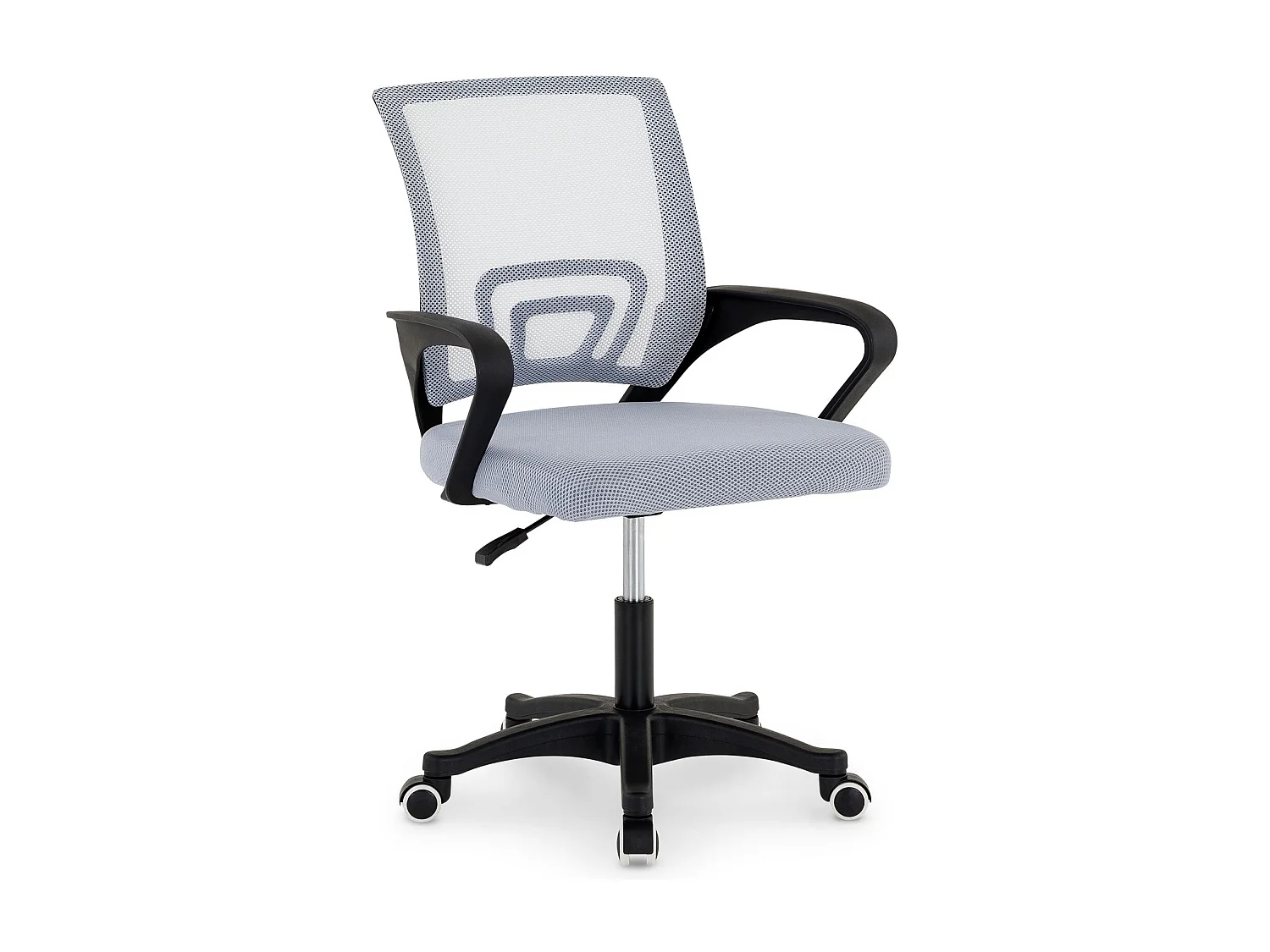 Chaise de bureau PHOENIX, Pivotante et réglable en hauteur, Tissu mesh, Avec accoudoirs, Gris