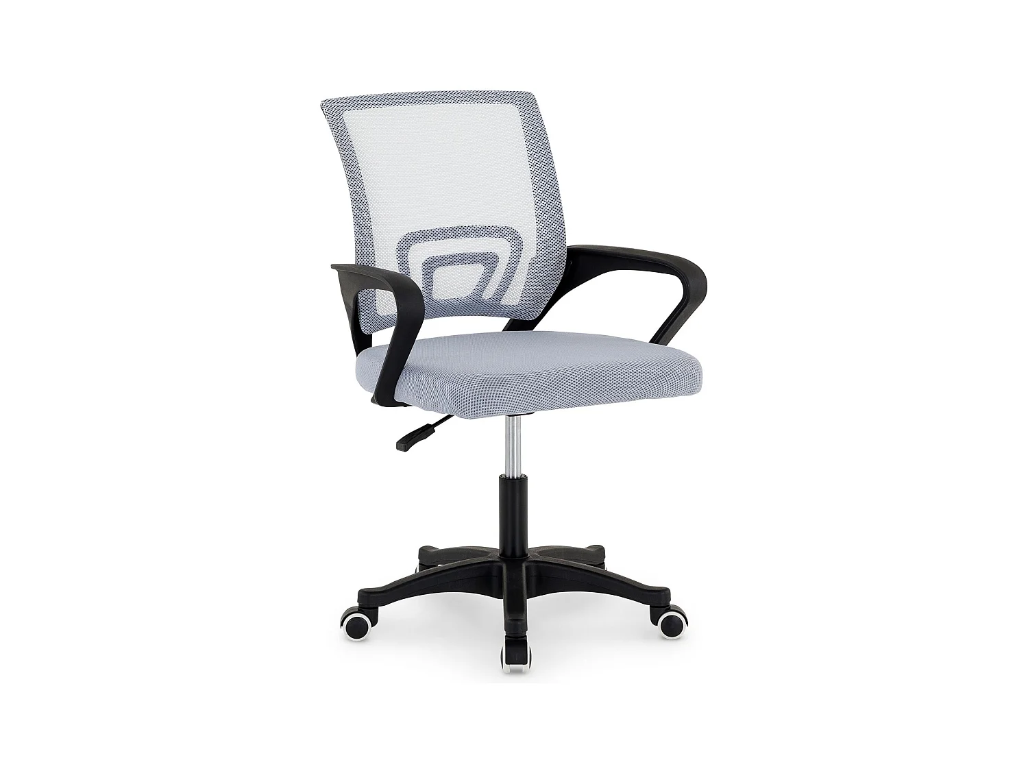 Chaise de bureau PHOENIX, Pivotante et réglable en hauteur, Tissu mesh, Avec accoudoirs, Gris