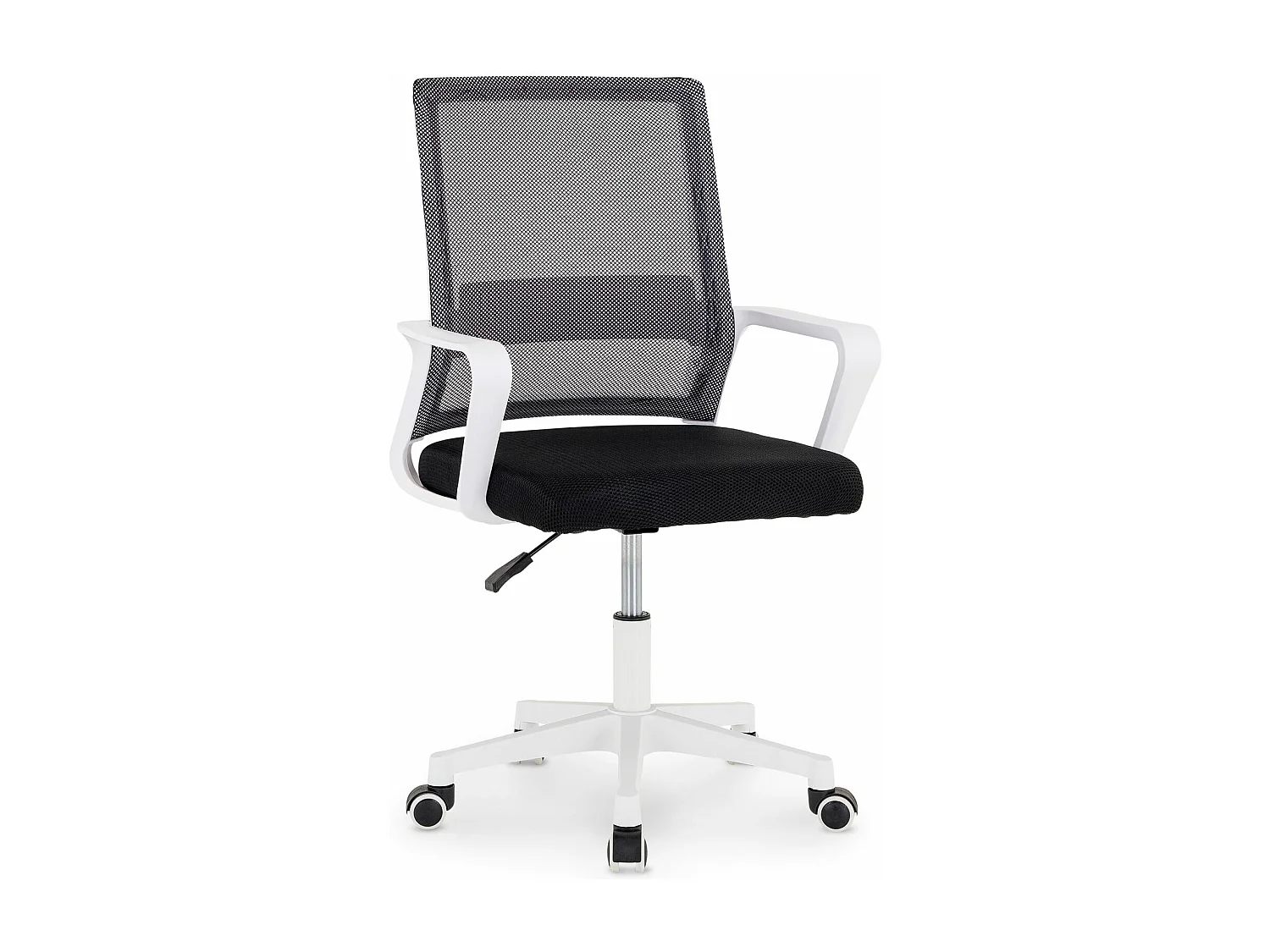 Chaise de bureau PERTH, Pivotante et réglable en hauteur, Tissu mesh, Avec accoudoirs, Noir