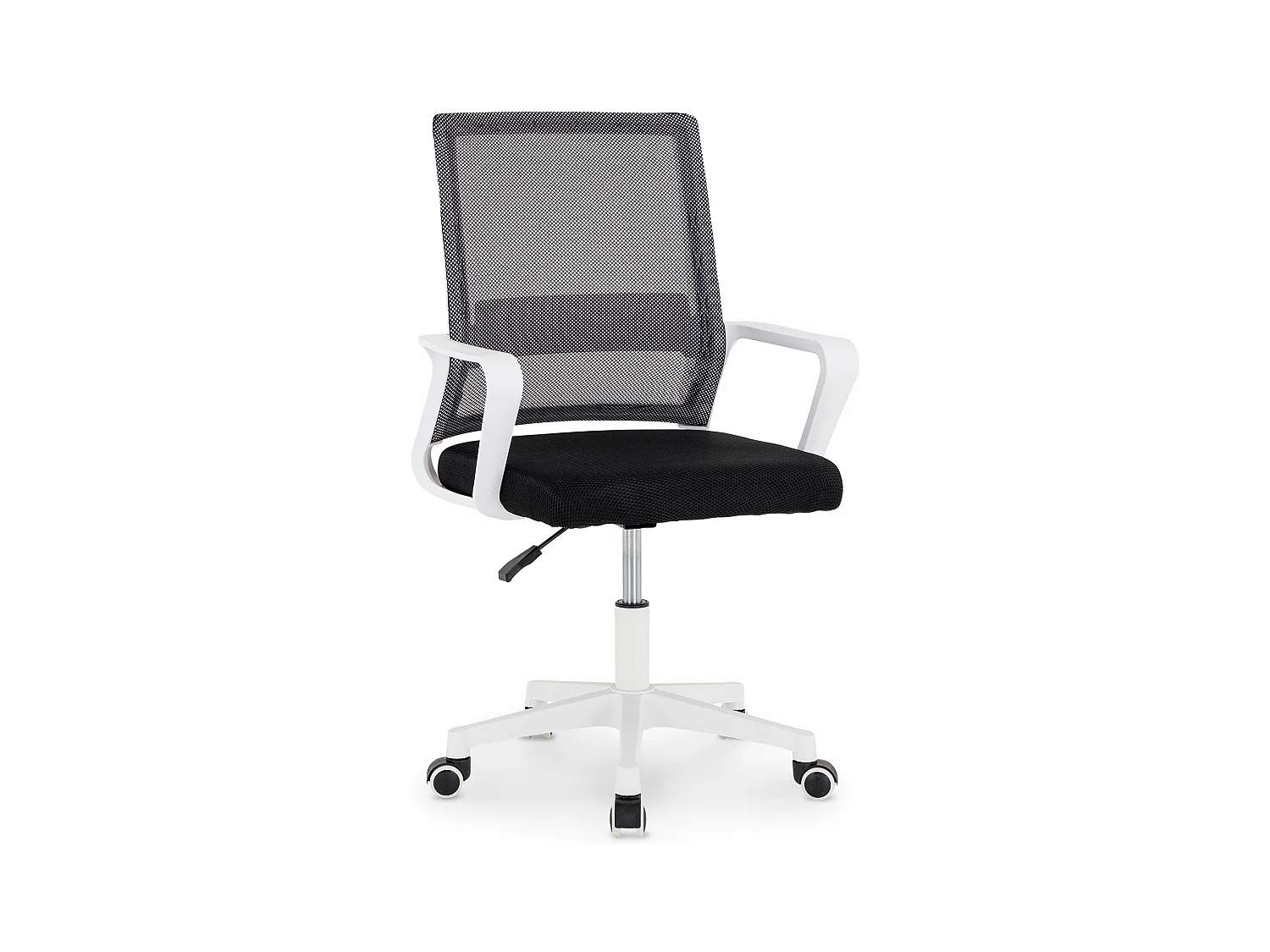 Chaise de bureau PERTH, Pivotante et réglable en hauteur, Tissu mesh, Avec accoudoirs, Noir