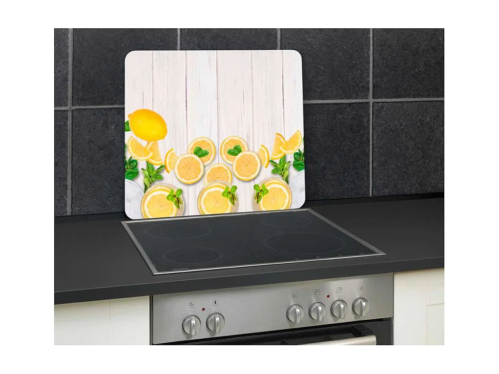 Plaque multi-usage à imprimé citrons - Multicolore - l 50 x L 56 cm