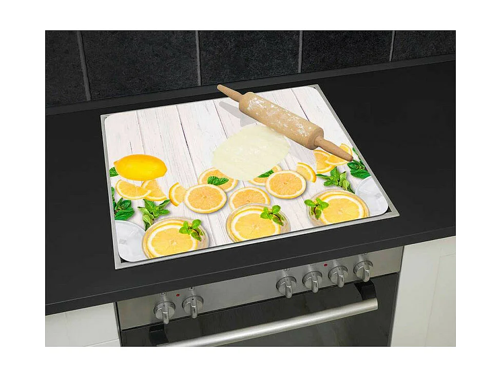 Plaque multi-usage à imprimé citrons - Multicolore - l 50 x L 56 cm