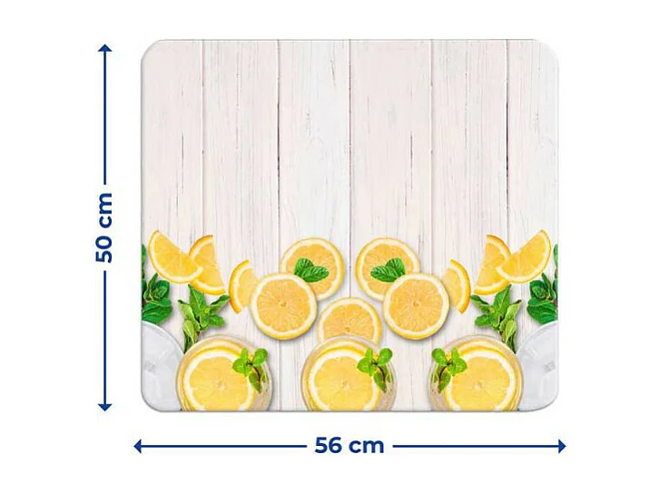 Plaque multi-usage à imprimé citrons - Multicolore - l 50 x L 56 cm