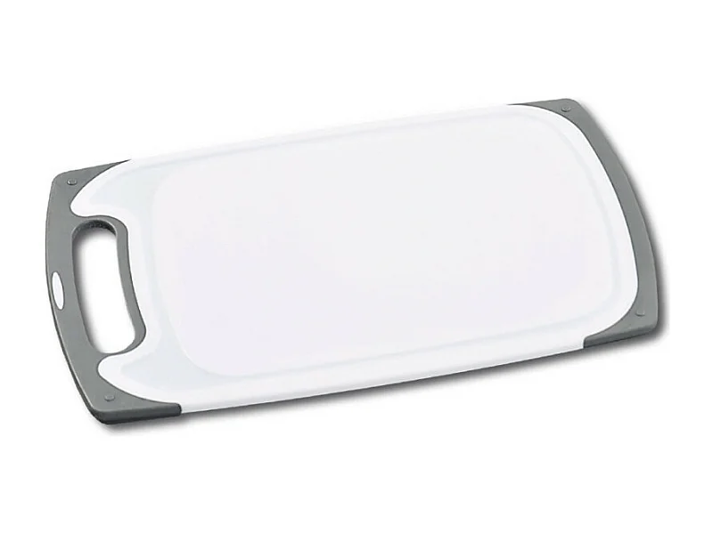 Planche à découper antidérapante - Blanc/gris - L 40,5 x l 24,5 x H 1 cm