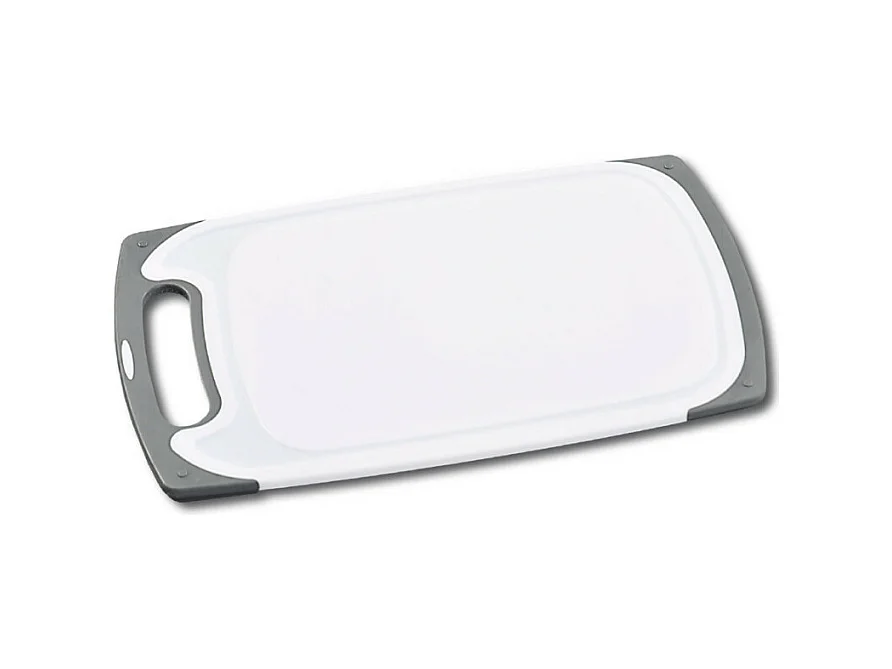 Planche à découper antidérapante - Blanc/gris - L 40,5 x l 24,5 x H 1 cm