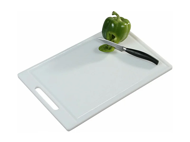 Planche à découper en plastique - Blanc - L 44 x l 28,5 cm