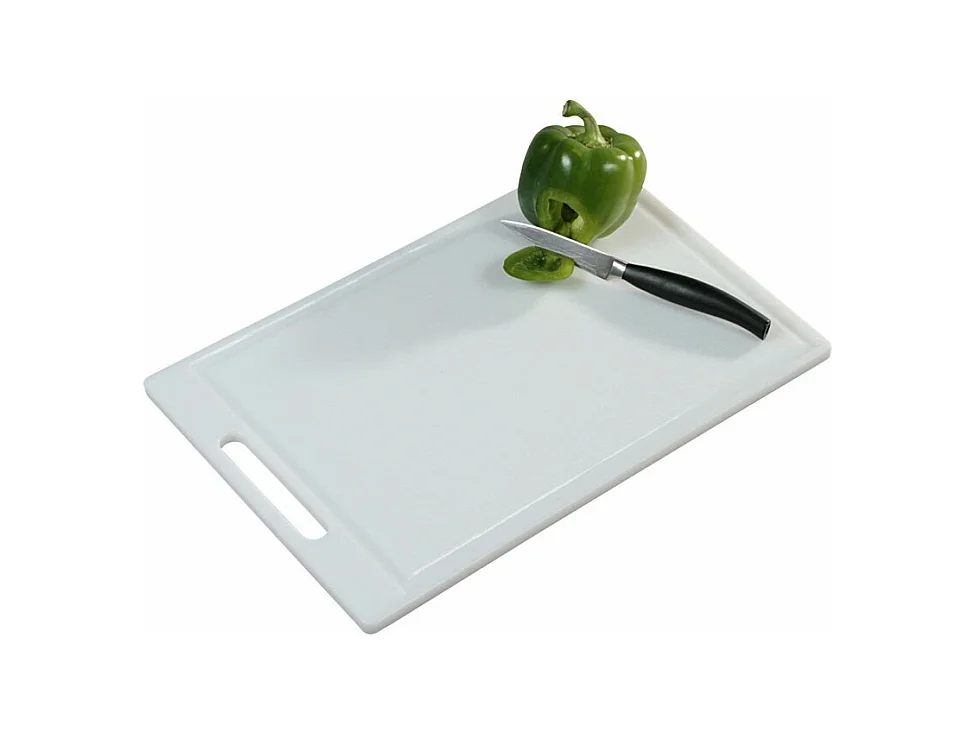 Planche à découper en plastique - Blanc - L 44 x l 28,5 cm