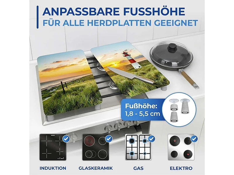 Lot de 2 plaques de protection Universelle "Phare" - Multicolore - l 30 x L 52 cm