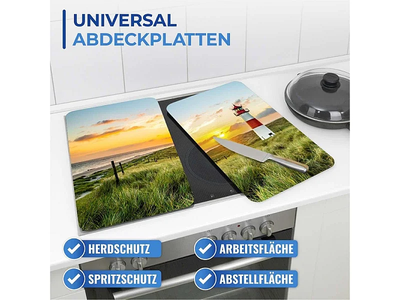 Lot de 2 plaques de protection Universelle "Phare" - Multicolore - l 30 x L 52 cm