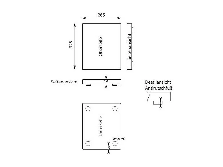Planche à découper en plastique - Blanc - L 32.5 x l 26.5 cm
