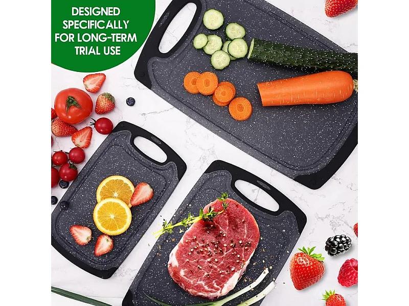 Set 3 planches à découper 25/31/40 cm Noir Royalty Line RL-CB3PC-B