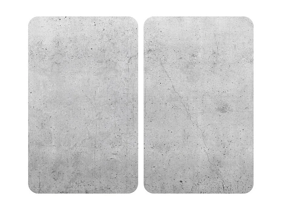 Plaque de protection en verre pour cuisinière effet béton - Gris - Taille universelle