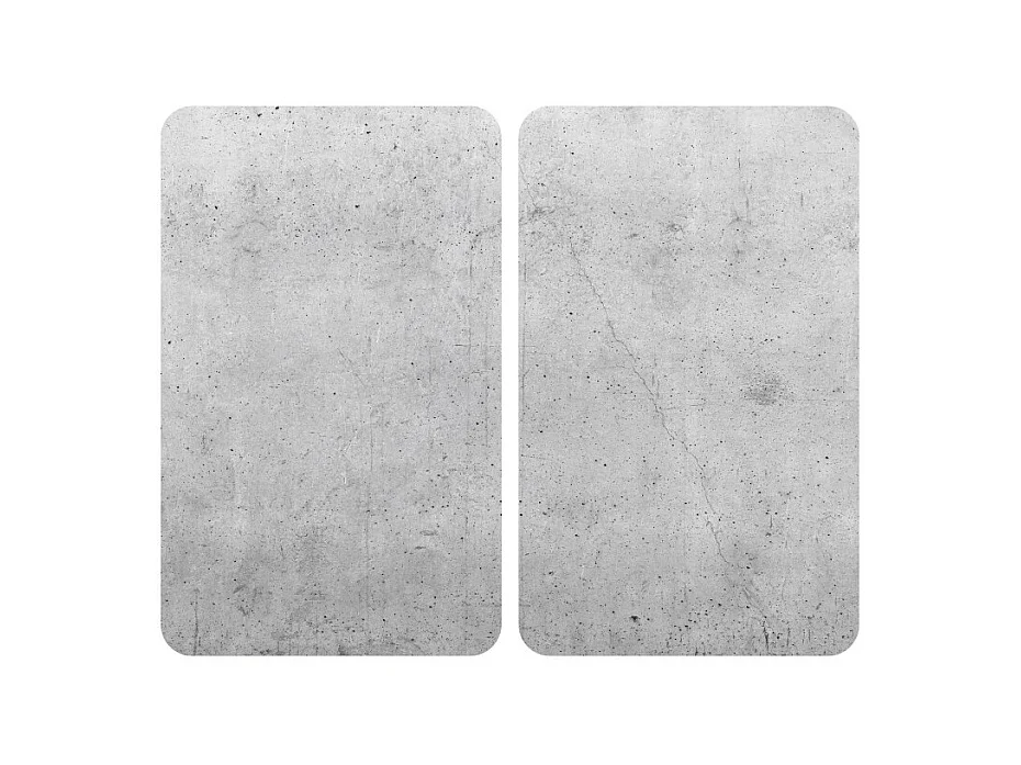 Plaque de protection en verre pour cuisinière effet béton - Gris - Taille universelle
