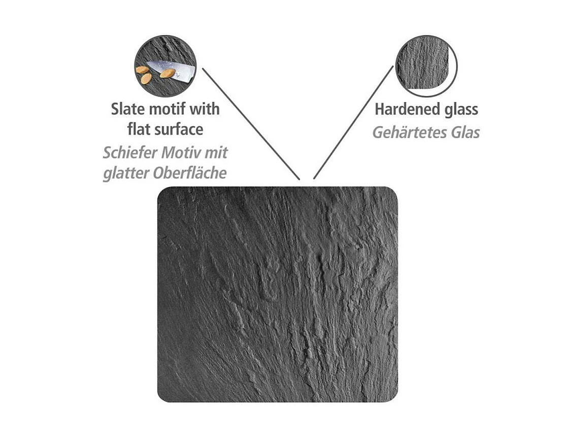 Plaque multi-usage effet ardoise - Gris - l 50 x L 56 cm