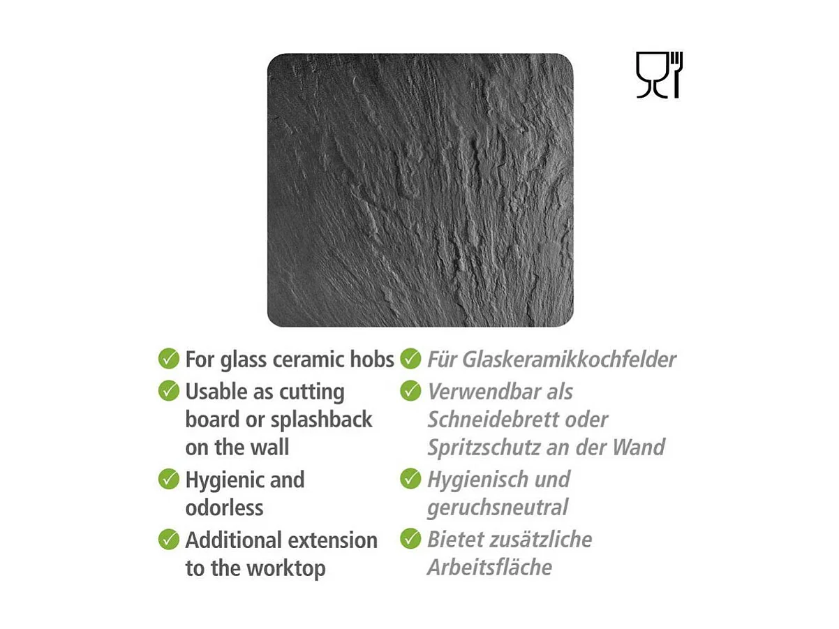 Plaque multi-usage effet ardoise - Gris - l 50 x L 56 cm