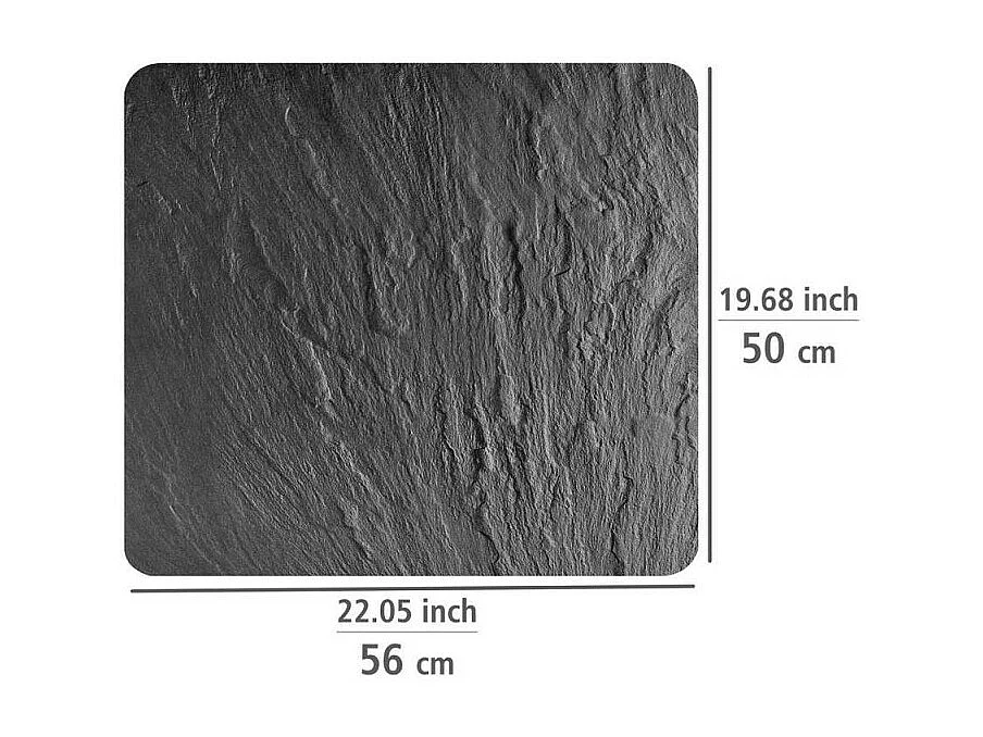 Plaque multi-usage effet ardoise - Gris - l 50 x L 56 cm