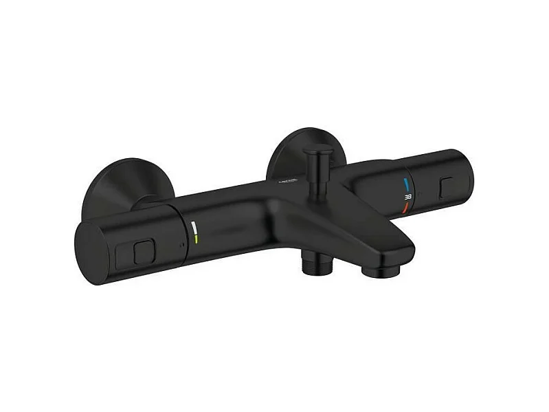 Mitigeur thermostatique bain/douche 1/2 - GROHE Precision Start - 345982430 - Noir mat - Montage mural apparent - Economie d'eau