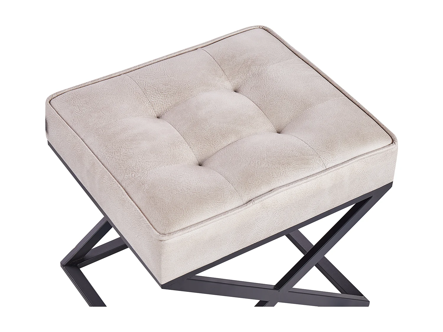 Repose-pied MURDO Cuir PU Beige