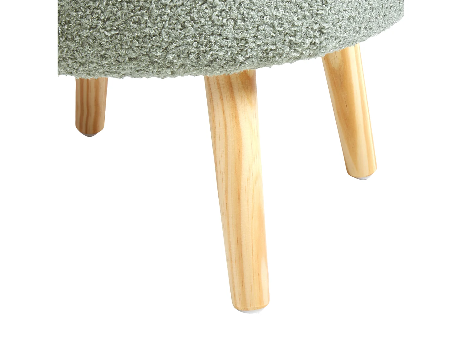 Tabouret de rangement OKATON Bouclé Vert