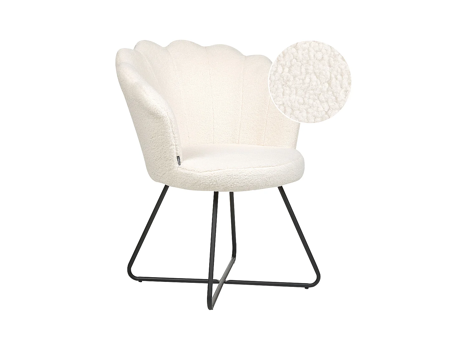Fauteuil LOVELOCK Bouclé Blanc