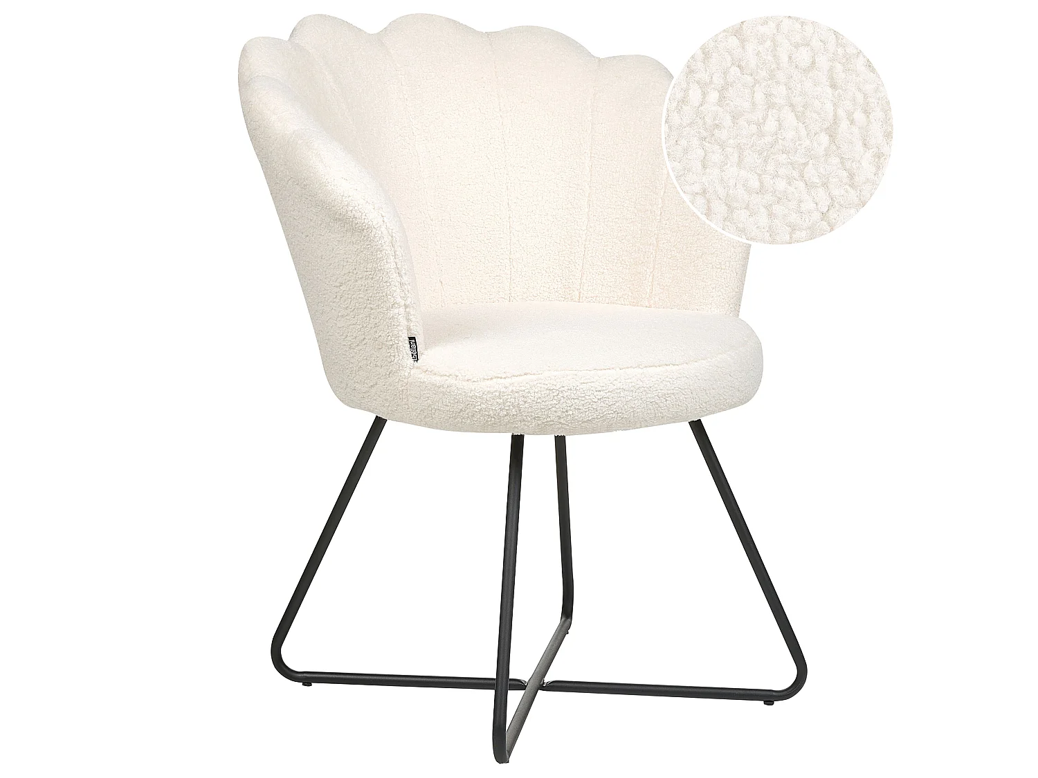 Poltrona LOVELOCK Bouclé Branco