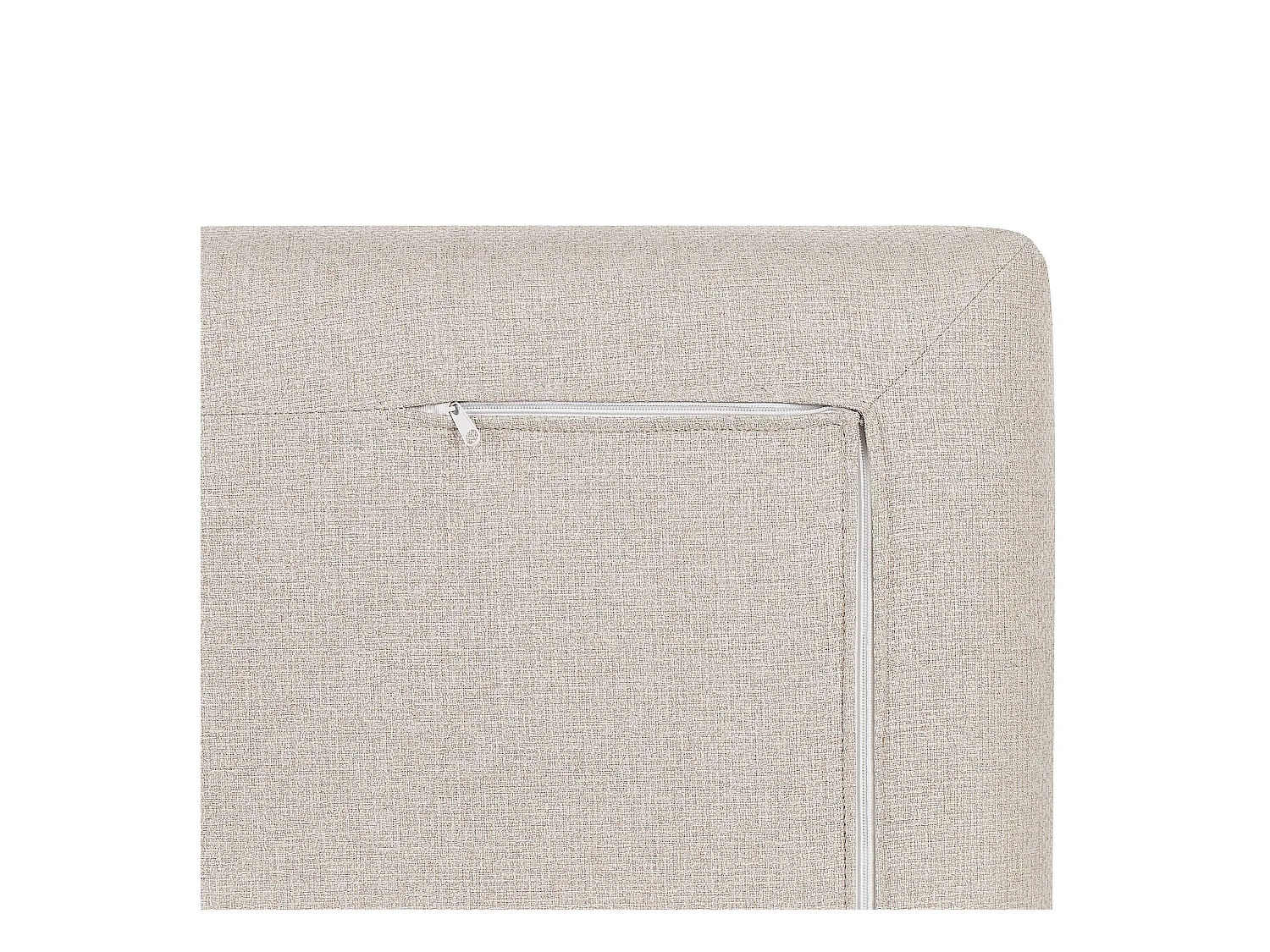 Canapé 2 places HEDEN Tissu Beige avec coussin