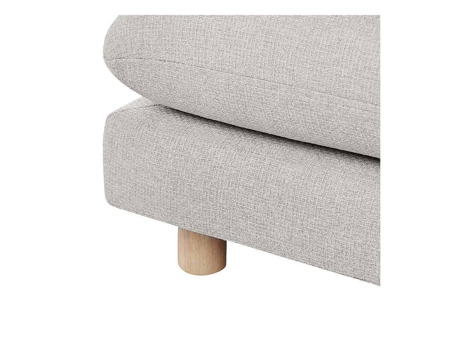 Canapé 2 places HEDEN Tissu Beige avec coussin