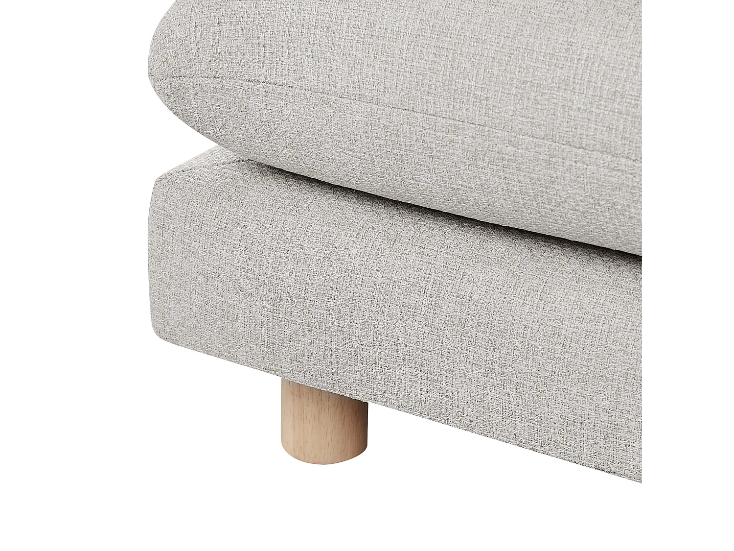 Canapé 2 places HEDEN Tissu Beige avec coussin