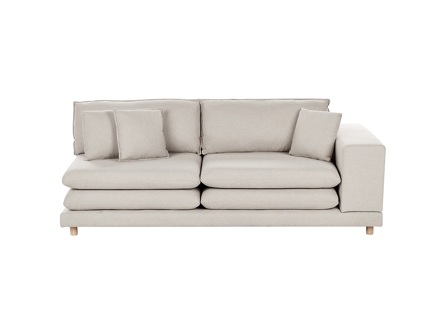 Sofa HEDEN Stoff Beige mit Kissen 2-Sitzer