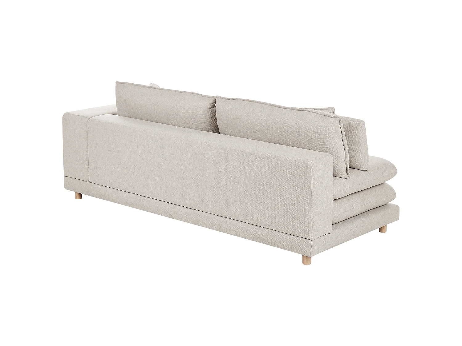 Sofa HEDEN Stoff Beige mit Kissen 2-Sitzer